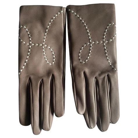 hermes taupe leather gloves|hermes handkerchiefs for women.